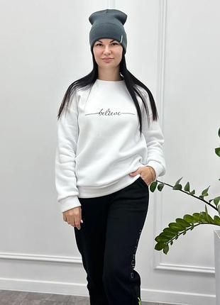 Жіночий світшот на флісі + великі розміри ✨ 5