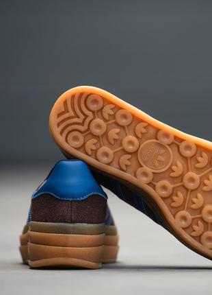 Кросівки adidas gazelle bold brown blue7 фото