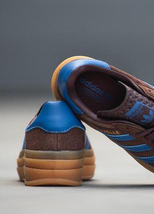 Кросівки adidas gazelle bold brown blue5 фото