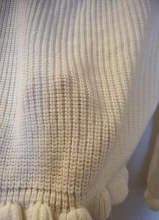 Белый укороченый свитер3 фото