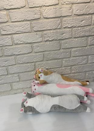 Мягкая игрушка кот батон подушка обнимашка 50 см подушка4 фото