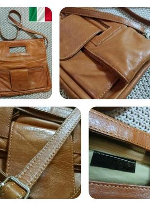 Genuine leather італійська сумка - трансформер1 фото