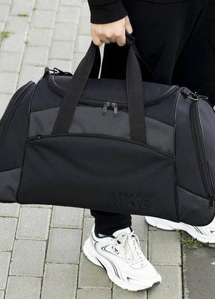 Мужская дорожная спортивная сумка nike djet большая черного цвета для путешествий и тренировок на 55