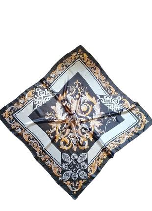 Шелковый платок jago  абстракция с вензелями