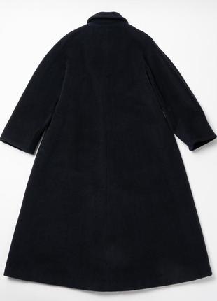 Max mara vintage wool &amp; cashmere long coat navy женское пальто5 фото