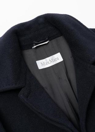 Max mara vintage wool &amp; cashmere long coat navy женское пальто2 фото