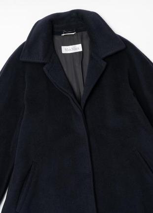 Max mara vintage wool &amp; cashmere long coat navy женское пальто3 фото