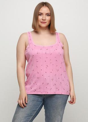 Зручна жіноча бавовняна майка від clockhouse c&a, німеччина, розмір 50-52