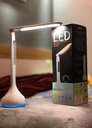 Функціональна зручна настільна лампа led remax rt-e185 – портативна led-лампа з акумулятором.