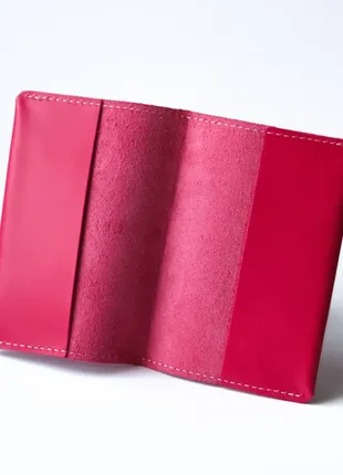 Обкладинка для паспорта з вашим ім'ям,рожева з позолотою.2 фото