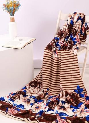 Гарний теплий плед покривало плед-покривало квітковий плед двоспальний