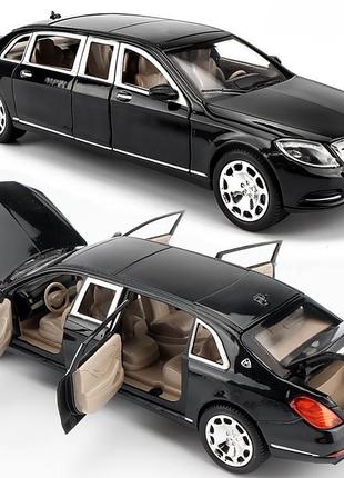 Модель автомобіля mercedes-benz maybach s 680 зменшена на 1:24. металева інерційна машинка мерседес