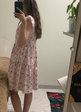 Сукня, плаття літнє, рожеве, легке коротке