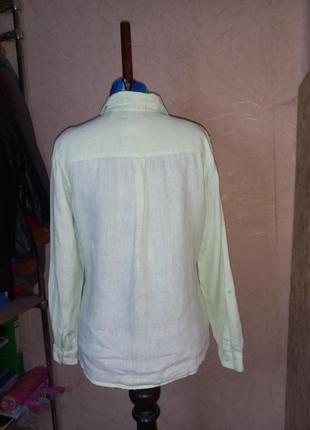 Льняная рубашка 52-54 размер marks &amp; spencer4 фото