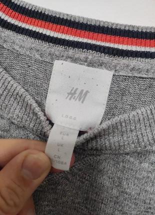 Джемпер кофта мужская серая h&amp;m, размер l - xl