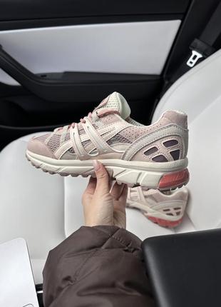 Кроссовки asics gel-sonoma pink бежевые с розовым женские