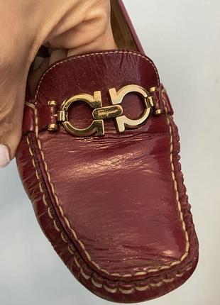 Мокасины 37 salvatore ferragamo оригинал натуральная кожа полностью3 фото