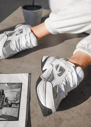 Шикарные кроссовки nike m2k tekno white & silver кросівки3 фото