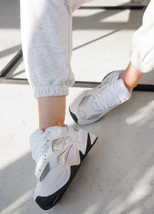 Шикарные кроссовки nike m2k tekno white & silver кросівки6 фото