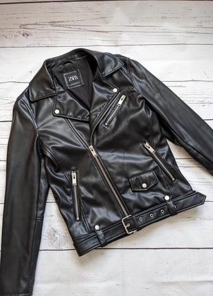 Косуха куртка,черная мужская косуха от zara5 фото