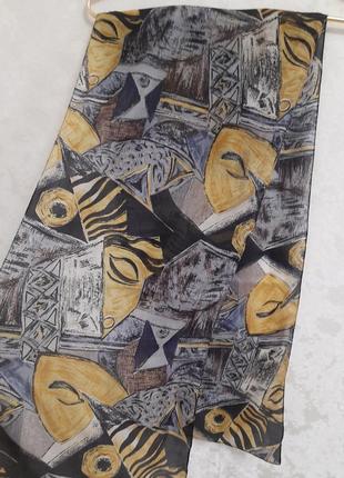 Нежный шелковый невесомый шарф 100% шелк индия