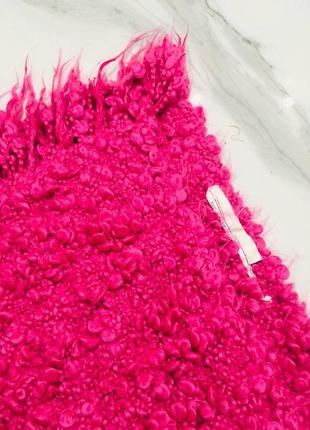 Розовый неоновый плед букле от ikea4 фото