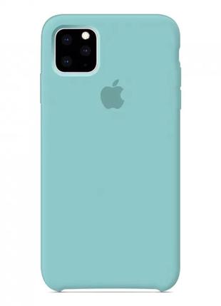 Чехол silicone case для iphone 11 sea blue (силиконовый чехол sea blue силикон кейс на айфон 11)
