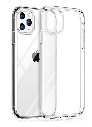 Прозрачный силиконовый чехол на iphone 11 pro / чехол-накладка на айфон 11 про