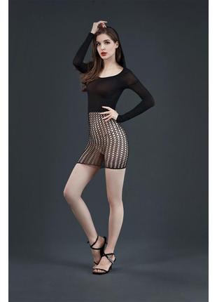 Эротическое платье moonlight model 13 xs-l black, длинный рукав