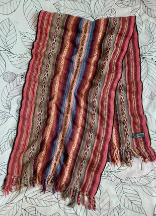 Шерстяной шикарный шарф (плотный) polo jeans ralph lauren4 фото