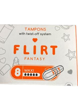 Fantasy flirt  тампони гігієнічні maxi 5 крапель 8 шт 352681
