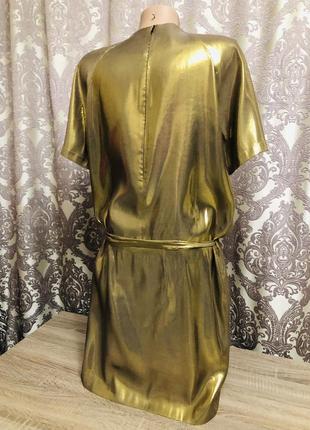 Платье туника шелк gerard darel / платье цельное золото2 фото