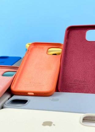 Чохол з мікрофіброю для iphone 13 pro silicone case,чохол з мікрофіброю для айфон 13 про (колір білий)7 фото