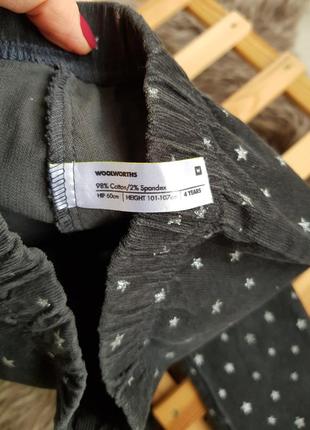 Вельветовые штанишки со звездочками (графитовый цвет)👭6 фото