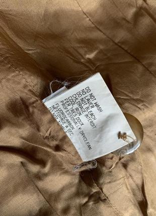 Трендовий теплий однобортний піджак кольору кемел у смужку ouiset (розмір 40-42)4 фото