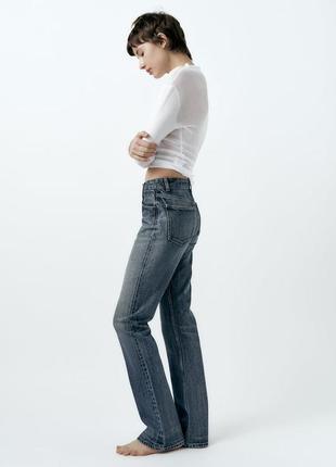 Zara джинсы средней посадки женские6 фото