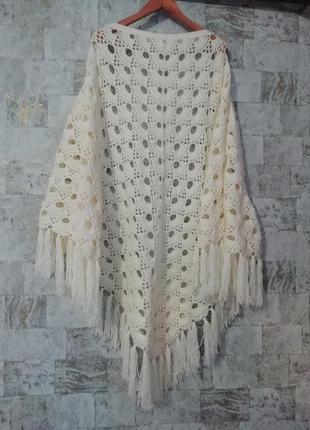 Вязаный палатин, шаль ручной работы.