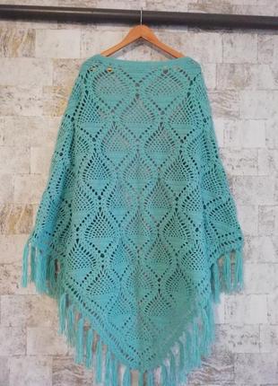 Вязаный палатин, шаль ручной работы.
