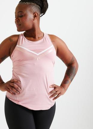 Domuos спортивная майка большой размер, топ для спорта, удлиненная спортивная