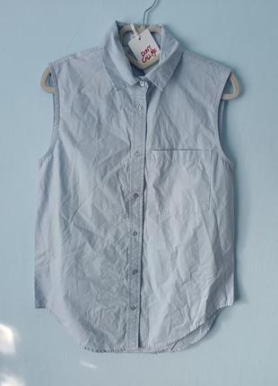 Розпродаж ❗сорочка блуза блузка голуба базова класична  сток