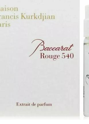 Оригінал maison francis kurkdjian baccarat rouge 540 2 ml ( мейсон франсіс куркджан баккарат руж 540 )