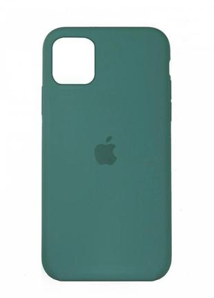 Чехол silicone case для iphone 11 pro pine green (силиконовый чехол pine green силикон кейс айфон 11 про) full