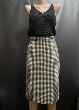 Спідниця міді вовняна спідниця спідниця в стилі ретро