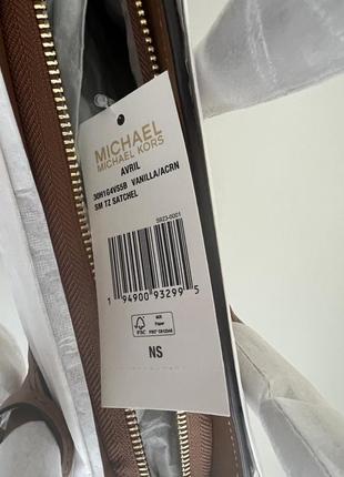 Сумка michael kors avril small logo top-zip satchel оригинал9 фото