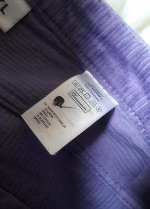 Шикарні модні стильні бузкові лавандові фіолетові вельветові джинси мом monki з високою посадкою5 фото