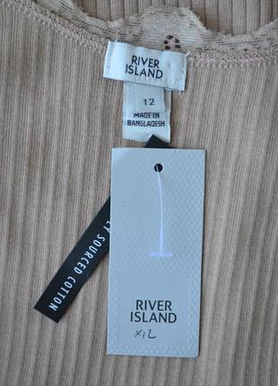 Базовая майка в рубчик с кружевом river island7 фото