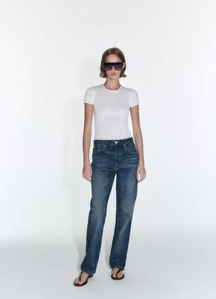 Прямые джинсы zara оригинал 36 размер уйдут на 34 slim fit straight leg mid rise