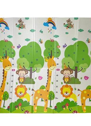 Дитячий килимок для ігор cutystar rainbow deer/dream track 200*180 см складаний антиковзний розвивальний