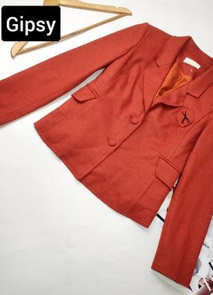Пиджак женский оранжевого цвета от бренда gipsy 38