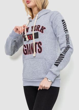 Утепленное худи с принтом new york giants кенгуру на флисе